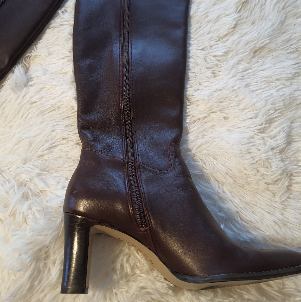 RALPH LAUREN - leather tall boots